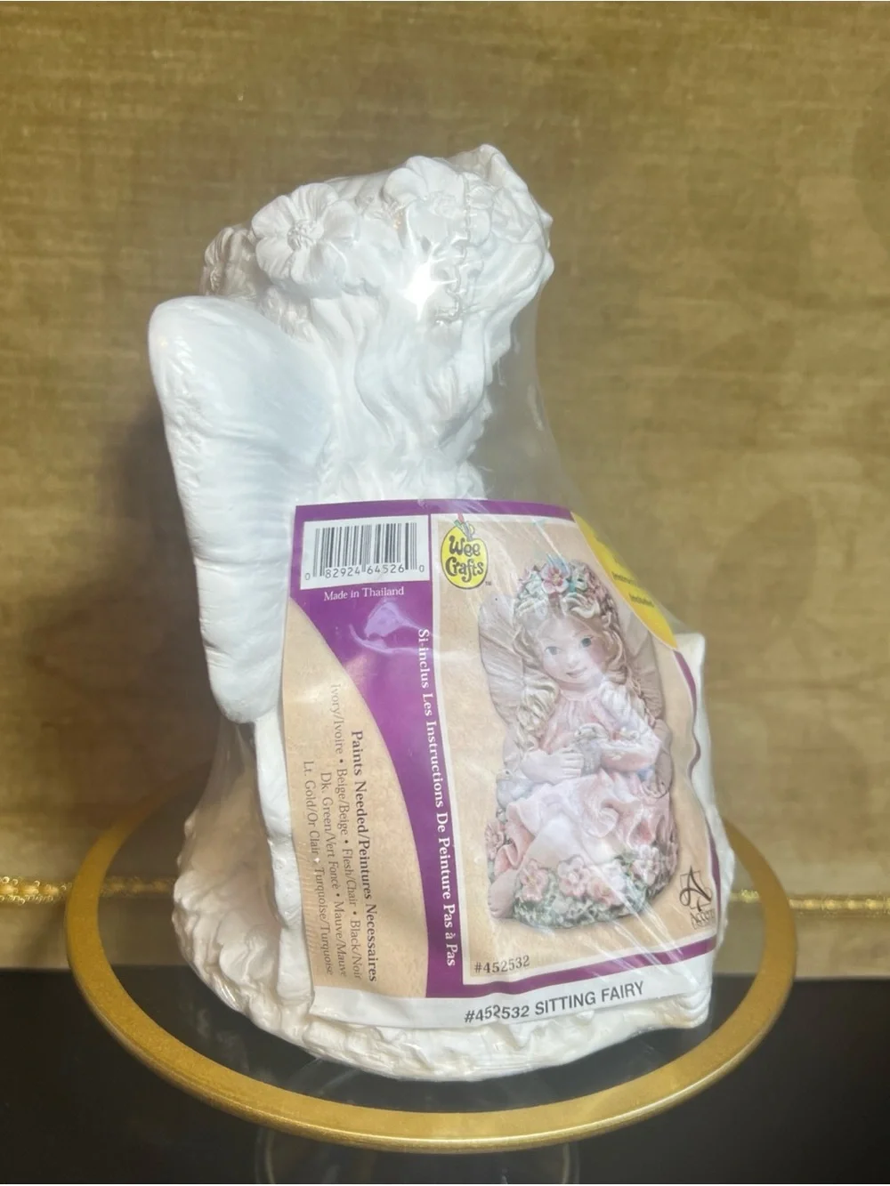 Wee Crafts Accents Unlimited 452532 Sitting Fairy DIY Ceramic VTG Thailand 8” - Picture 5 of 10